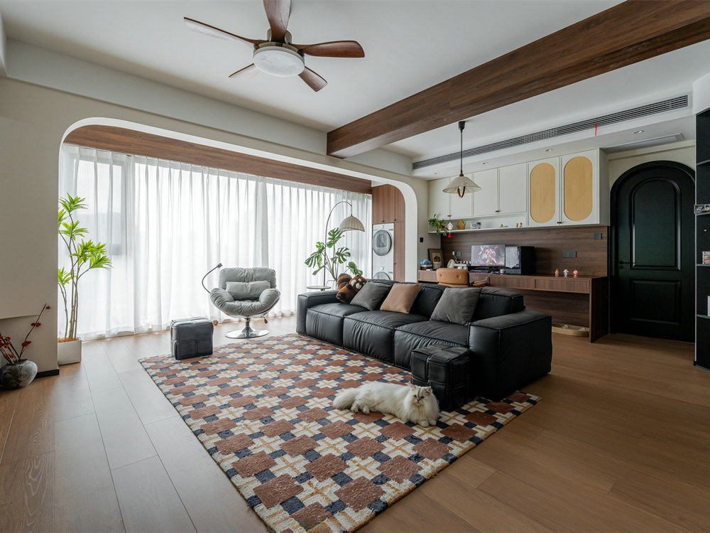 國(guó)博城鳳棲居122平中古風(fēng)格裝修效果圖