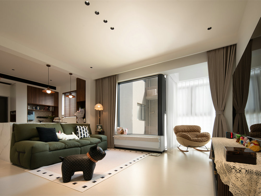 新長(zhǎng)江香榭琴臺(tái)104平中古風(fēng)格裝修效果圖