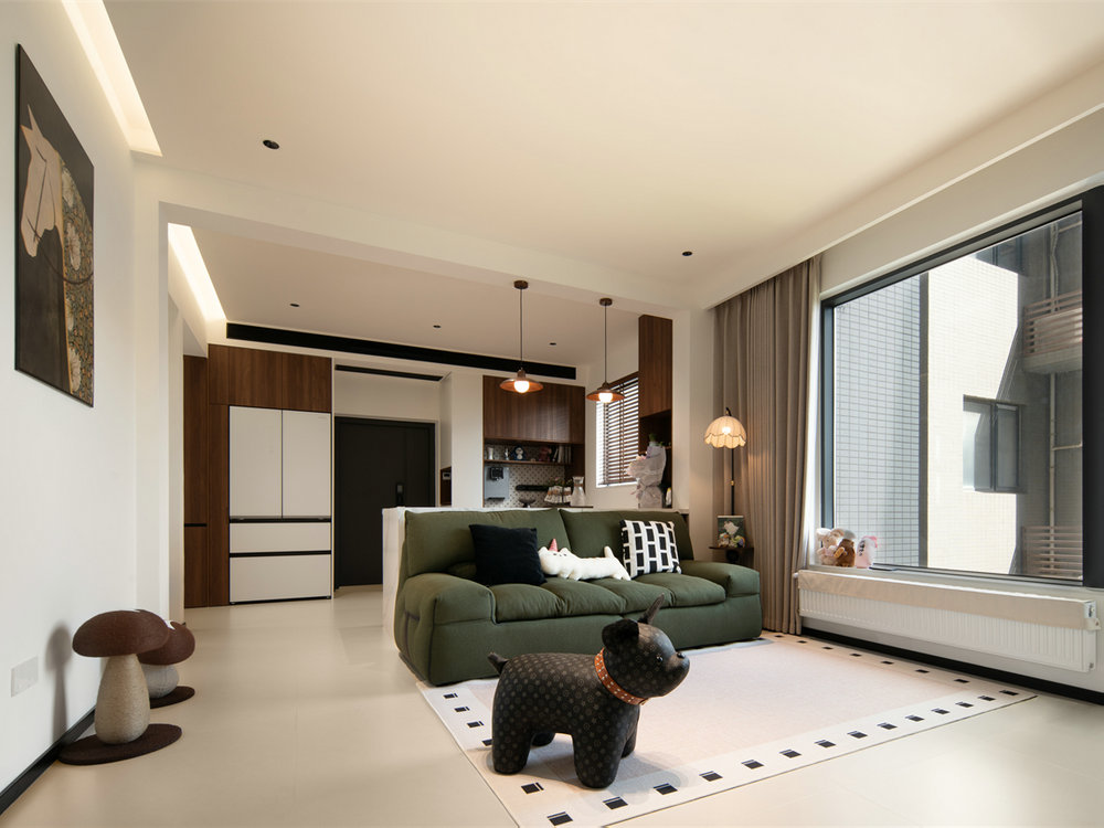 新長(zhǎng)江香榭琴臺(tái)104平中古風(fēng)格裝修效果圖