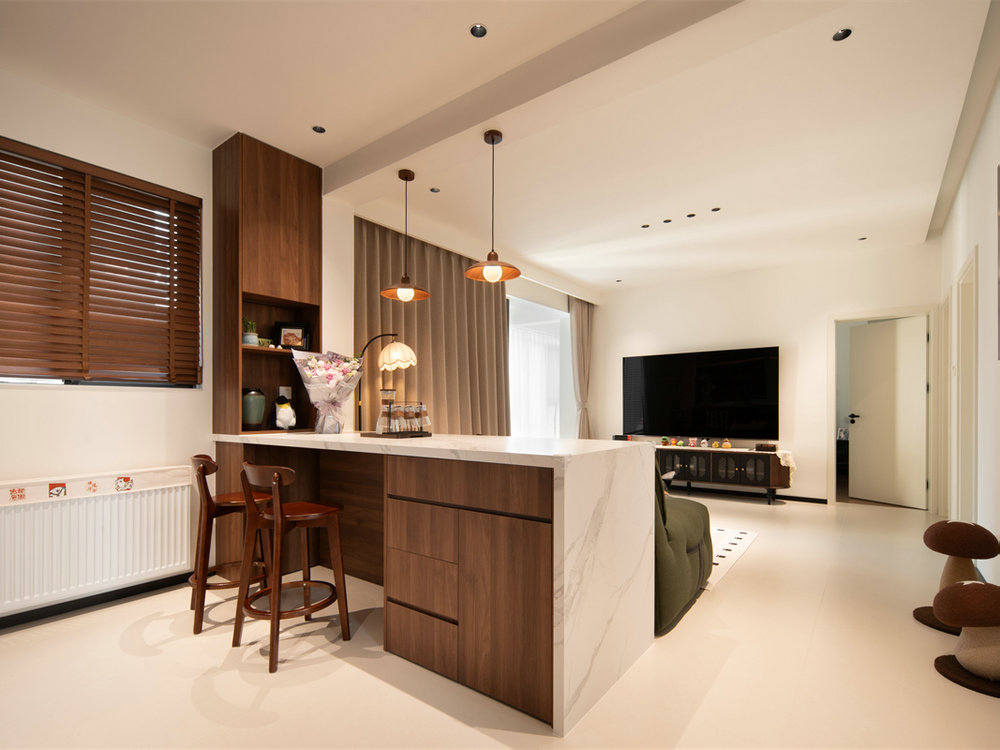 新長(zhǎng)江香榭琴臺(tái)104平中古風(fēng)格裝修效果圖