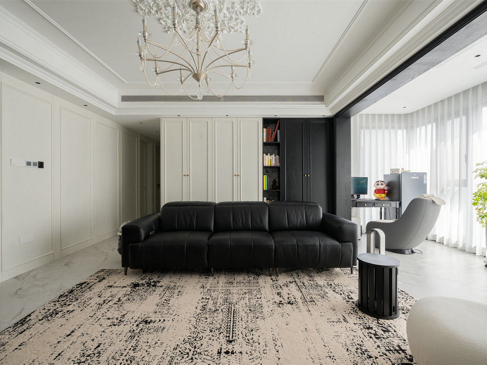 華僑城紅坊右岸140平法式香奈兒風(fēng)格裝修效果圖